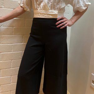COS Black Wide Leg 3/4 Pants